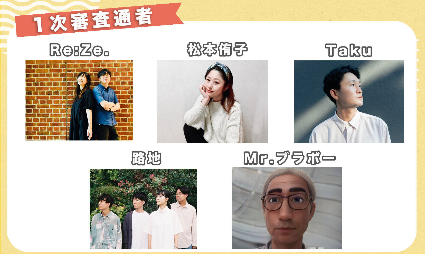 1次審査通過者
